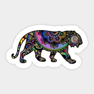 Indian Tiger rainbow colours design Sticker